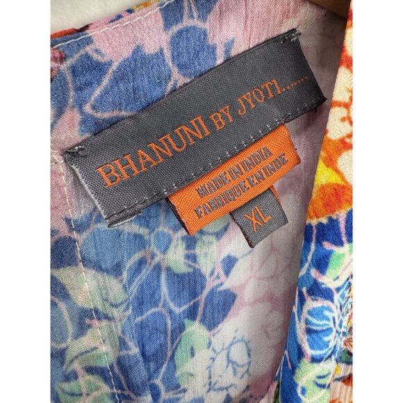 Bhanuni by Jyoti Women's Embroidered Beaded Sheer Top Size XL - Picture 7 of 13